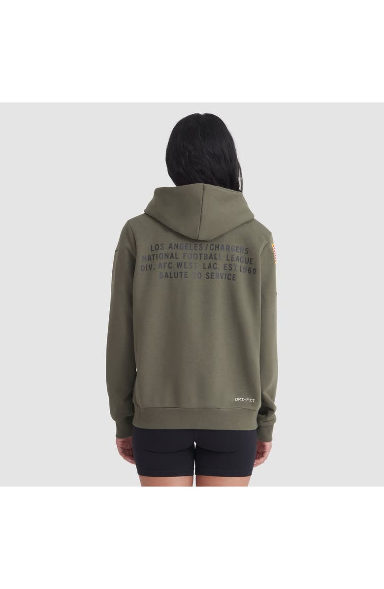 Nike Women's Nike Olive Los Angeles Chargers 2025 Salute to Service Sideline Standard Issue Dri-FIT Hoodie, Alternate, color, Olive