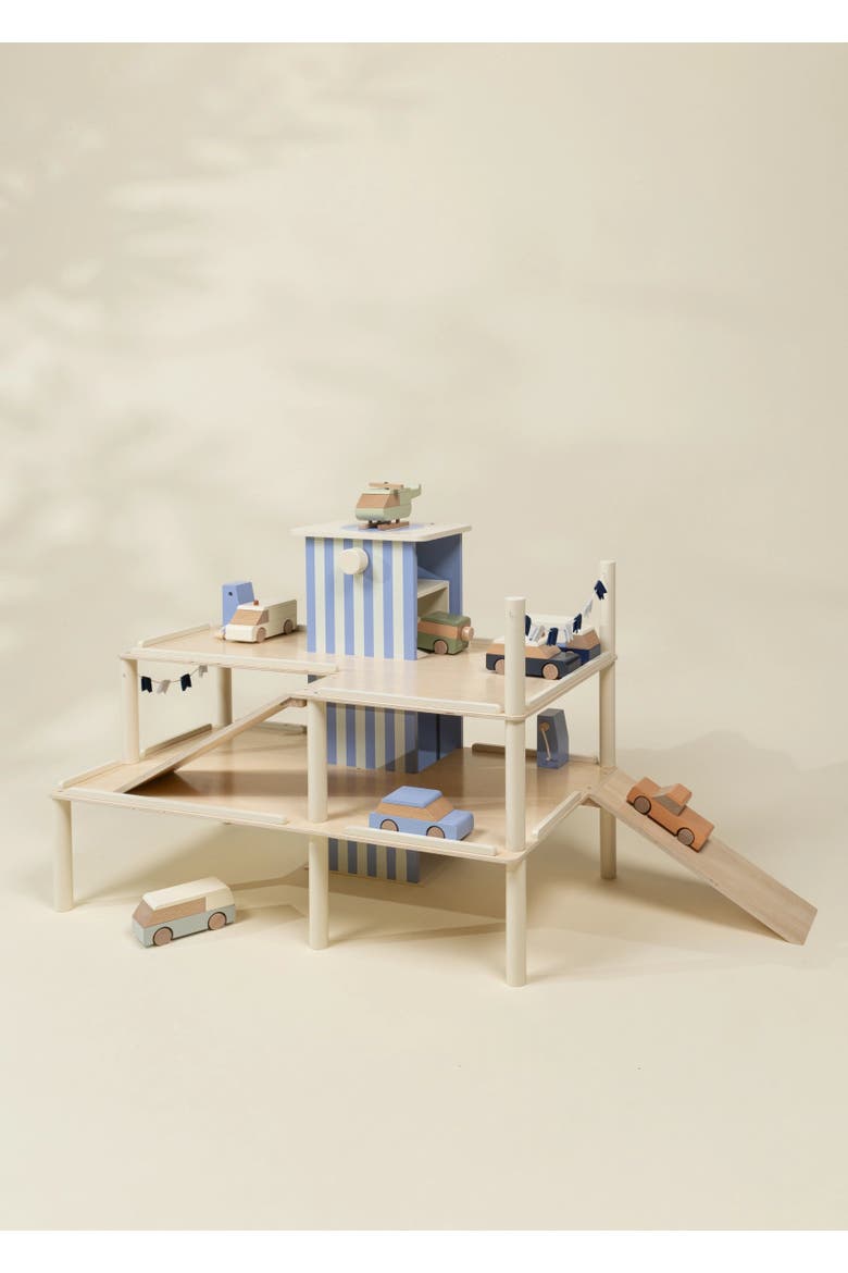 Oversized Wooden Parking Garage Playset, Alternate, color, Natural Wood