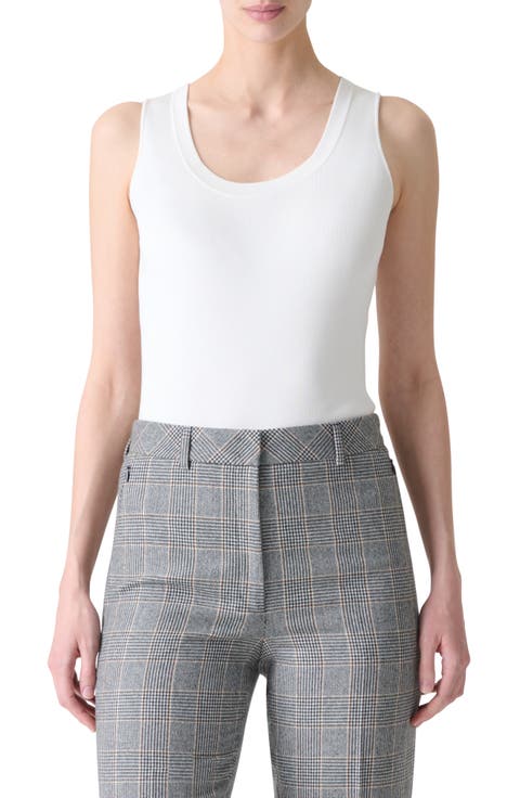 Scoop Neck Silk Rib Tank