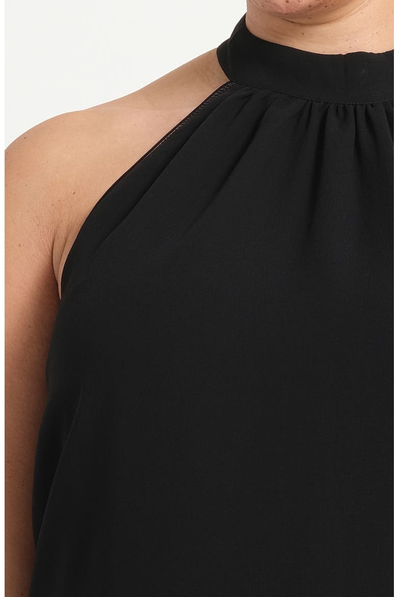 Kali Halter Neck Shell, Alternate, color, BLACK