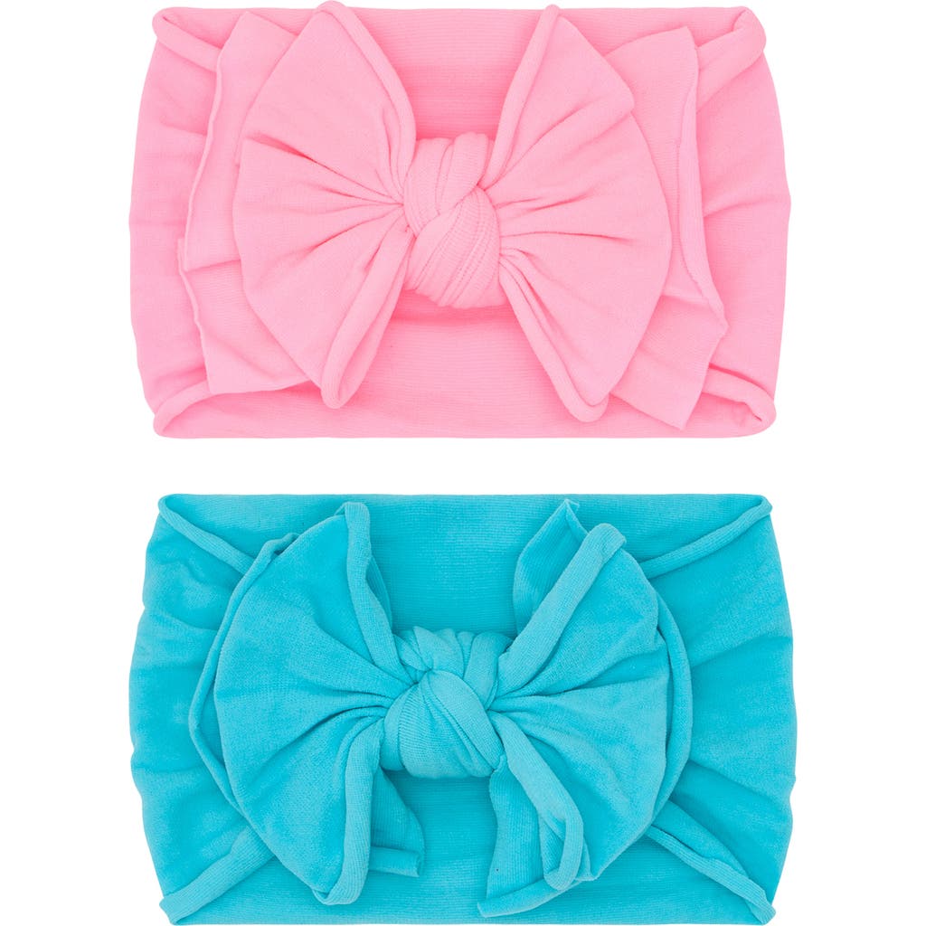 Baby Bling 2-Pack Fab-Bow-Lous Headbands in Neon Pink A Boo Neon Blue  product
