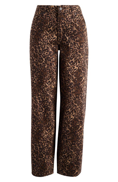 Levi's Leopard-print Straight-leg Jeans In Animal Print