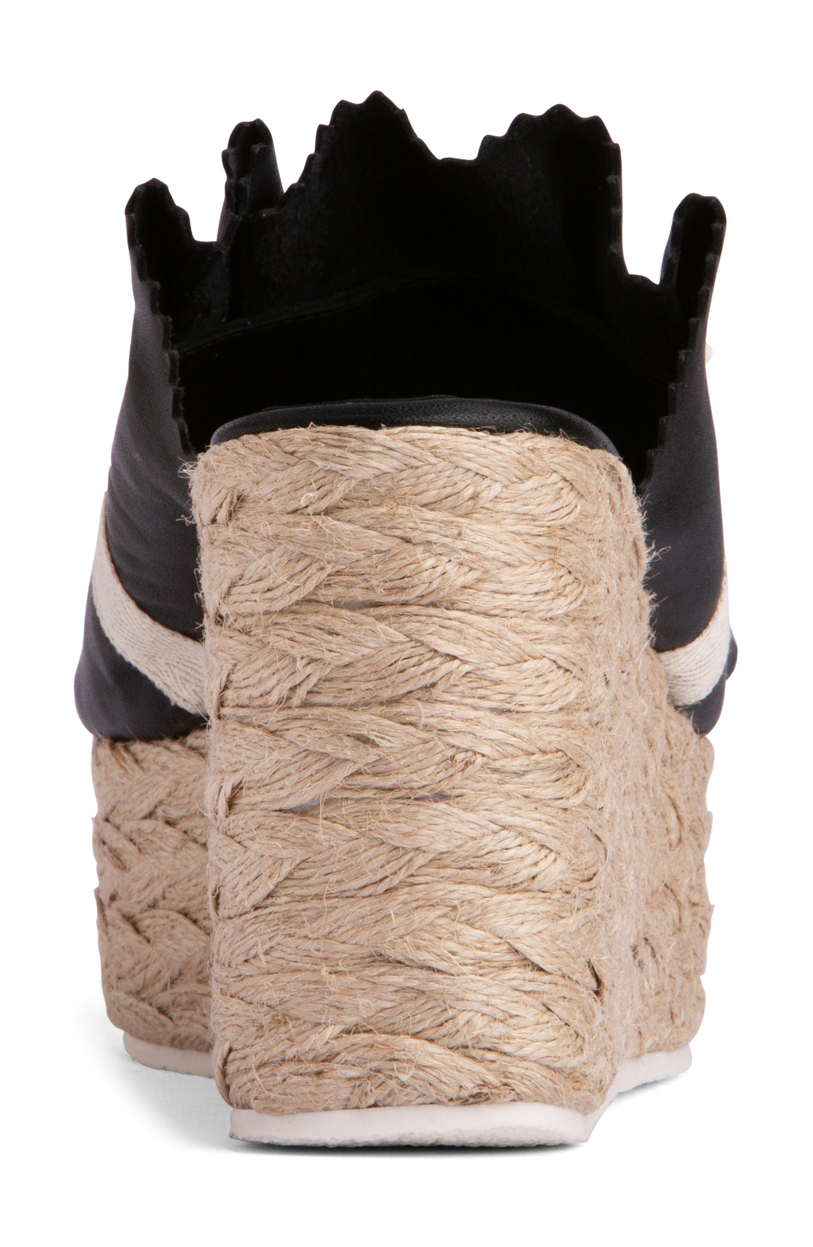 BEAUTIISOLES Noelle Espadrille Platform Wedge Slide Sandal, Alternate, color, Black