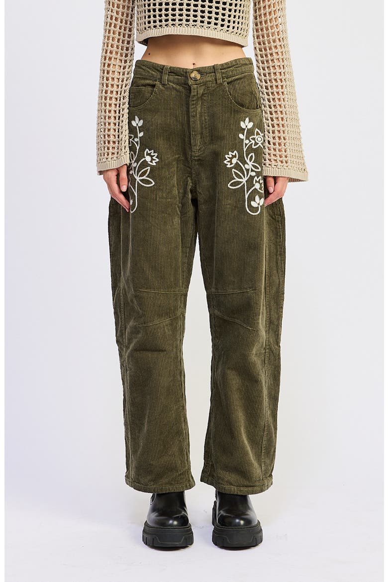 Sylvie Embroidered Corduroy Pants (Women) | Nordstrom