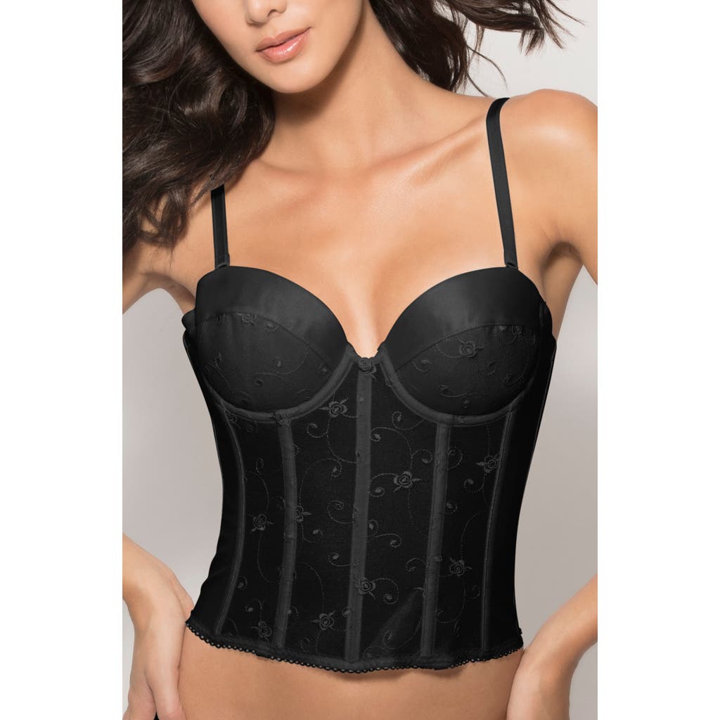 Dominique Intimates Alana Low Back Convertible Strapless Longline Bra In Black