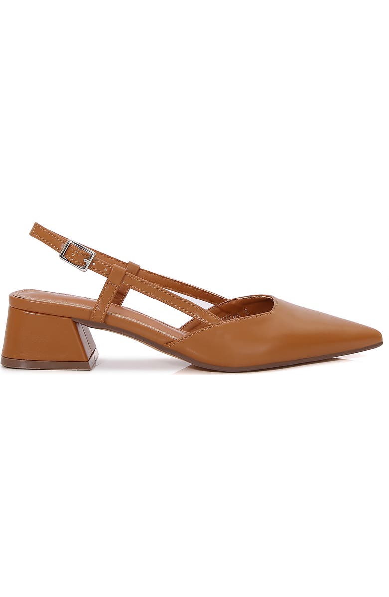 BERNESS Vieda Pointed Toe Slingback Pump, Alternate, color, Camel