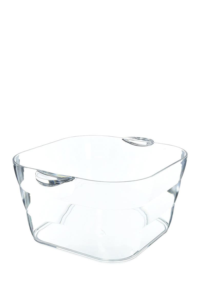 Big Square Party Beverage Tub, Alternate, color, CLEAR