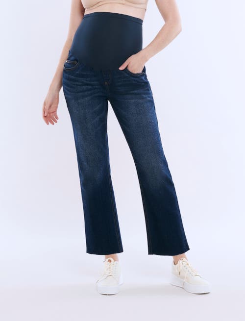 Motherhood Maternity Secret Fit Over The Belly Slim Straight Leg Jeans In Dark Wash