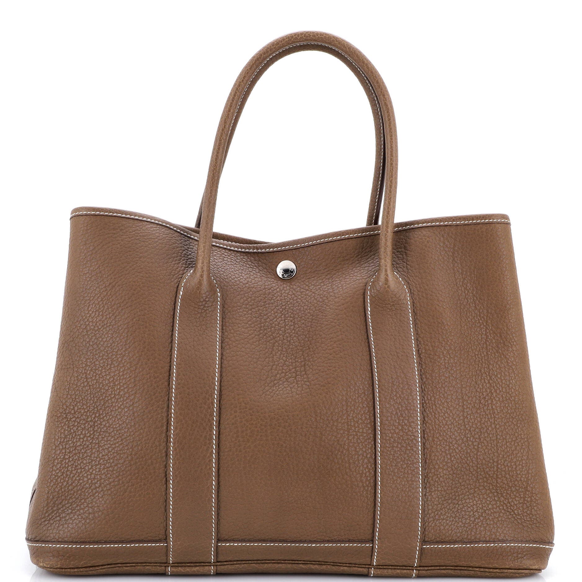 Garden Party Tote Leather 36, Main, color, Etoupe