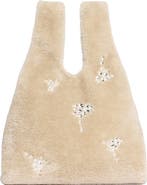 Simone Rocha Mini Faux Fur Shopper Bag with Embellishment