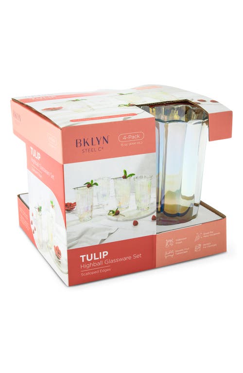 CORE HOME CORE HOME TULIP SET OF 4 HIGHBALL GLASSES 