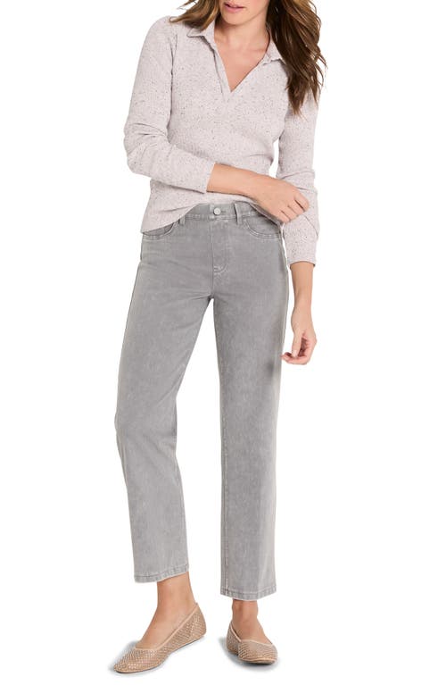 Nic + Zoe Nic+zoe Recess Straight Leg Ankle Knit Jeans In Silver
