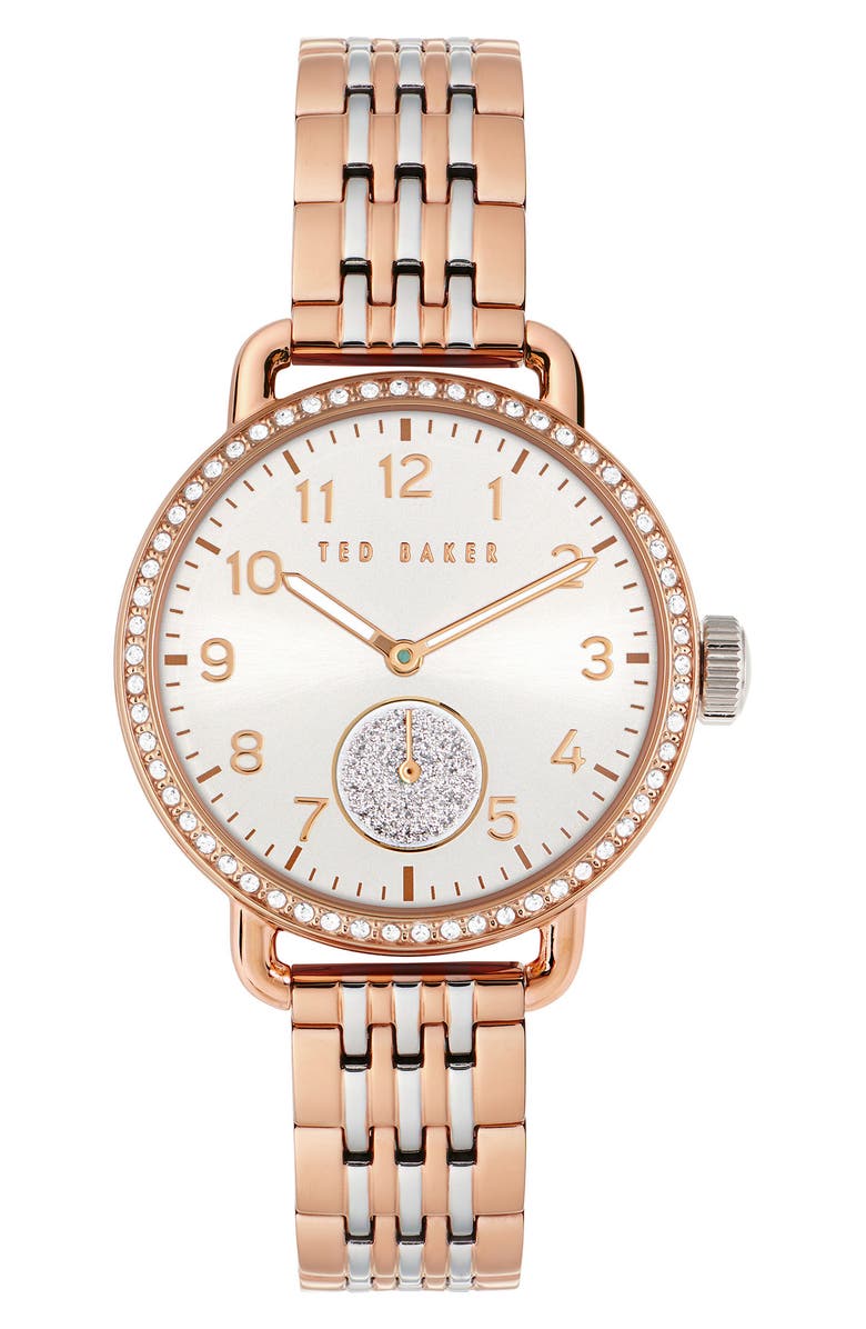Ted Baker London Hannahh Bracelet Watch, 34mm, Main, color, Rose Gold