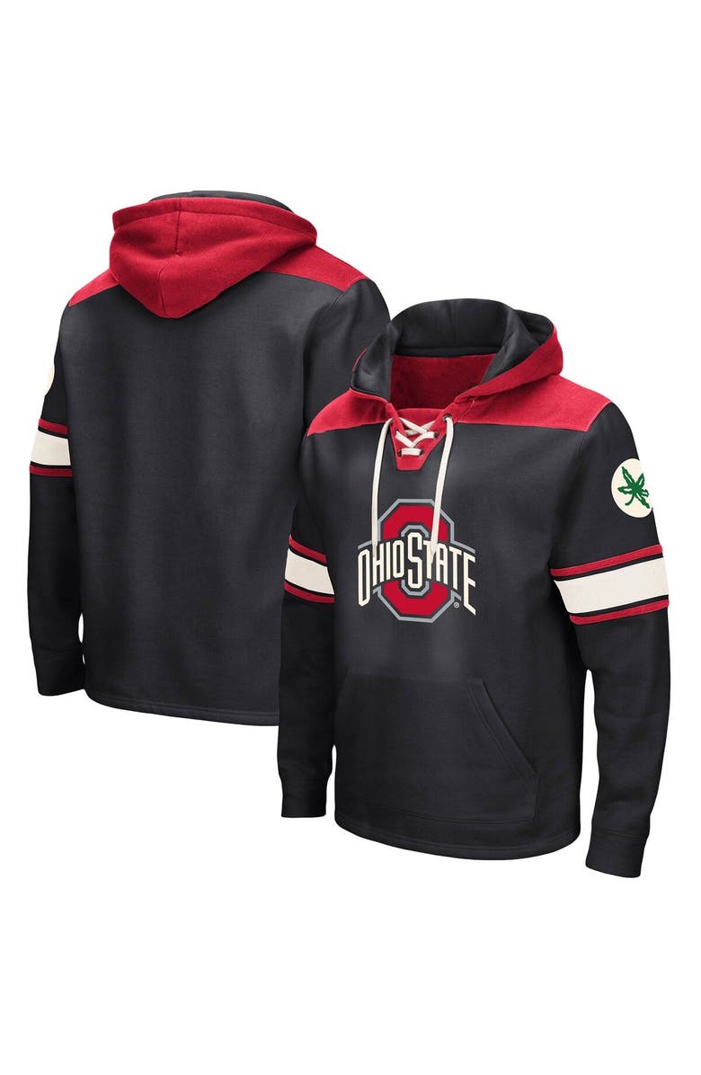 COLOSSEUM Men's Colosseum Black Ohio State Buckeyes 2.0 Lace-Up Pullover Hoodie, Main, color, Black