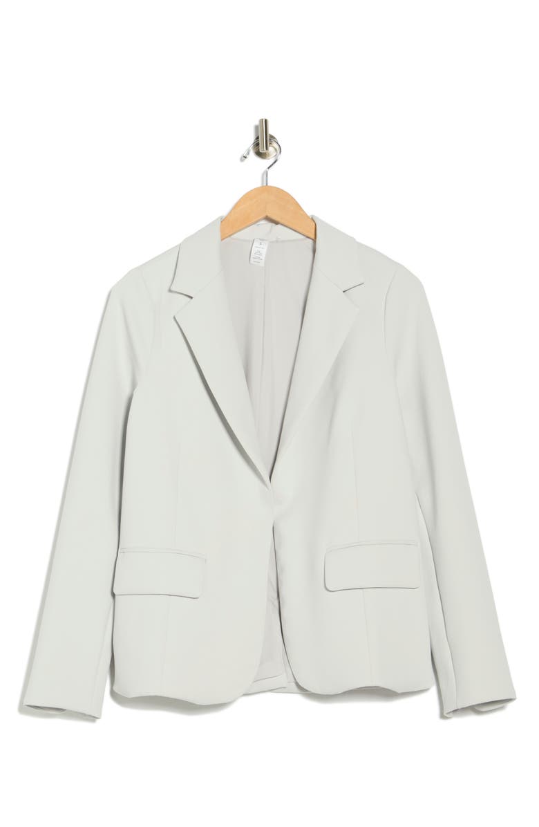 YOGALICIOUS Powermove Notch Lapel Scuba Knit Blazer, Alternate, color, Lunar Dust