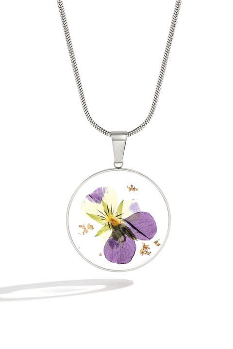 Pressed Birth Flower Necklace