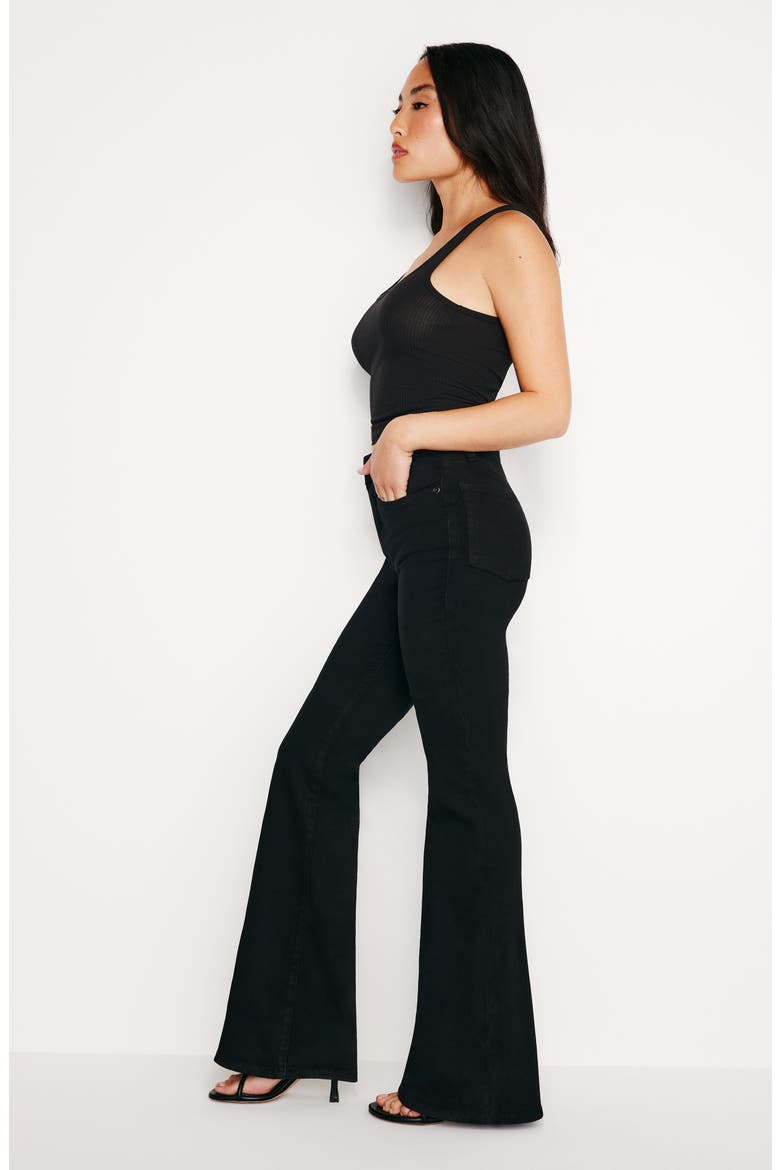 Never Fades Good Flare Jeans, Alternate, color, BLACK001