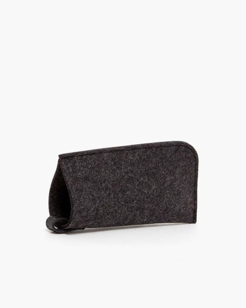 Graf & Lantz Graf Lantz Classic Merino Wool Eyeglass Sleeve In Charcoal Black