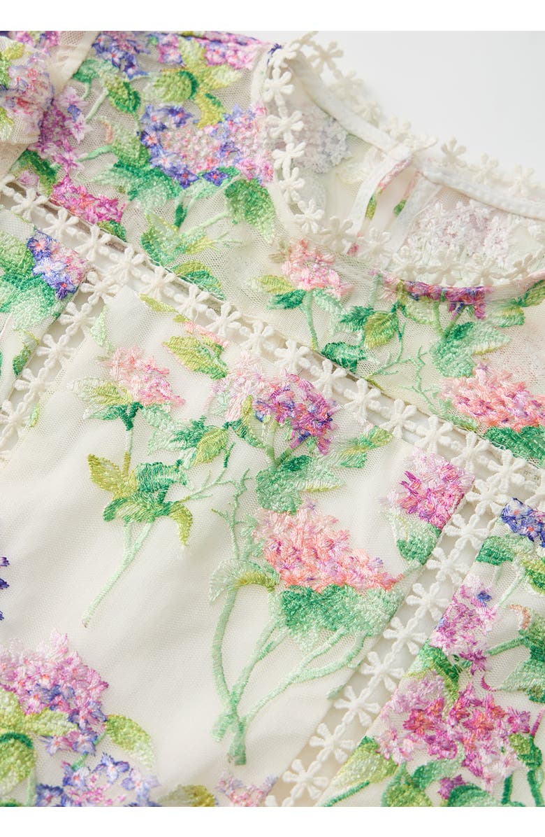 Marlo Kids Clementine Embroidered Mini Dress, Alternate, color, Floral