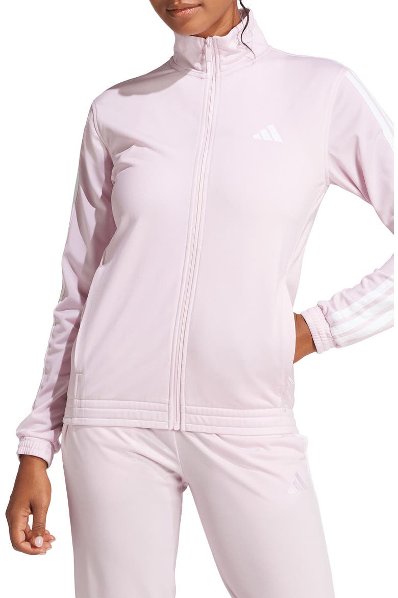 3-Stripes Tricot Track Jacket, Main, color, CLEAR PINK