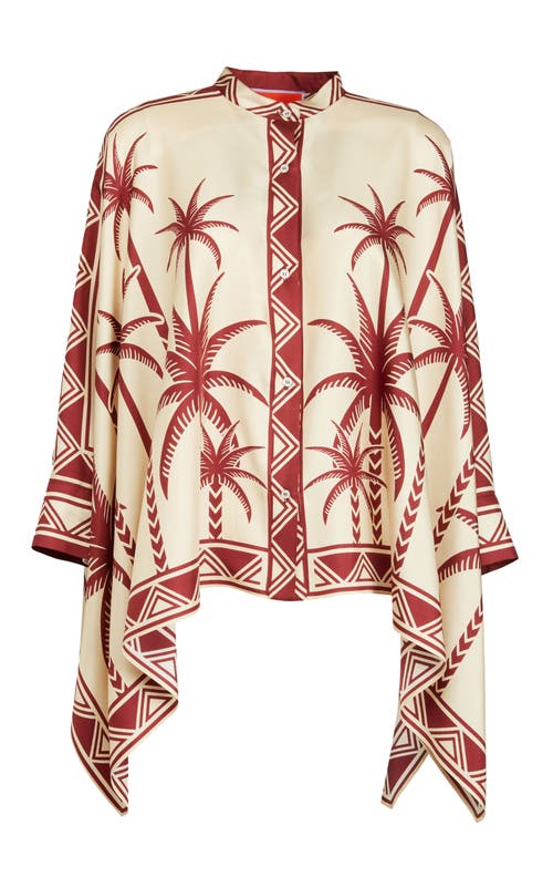 LA DOUBLEJ LA DOUBLEJ FOULARD SHIRT PLACÉE DATE PALMS IVORY 