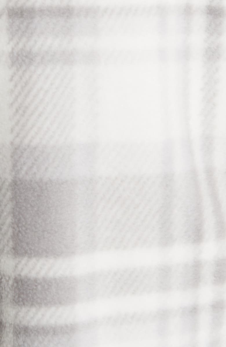 Thread & Supply Plaid Polar Fleece Shacket, Alternate, color, Light Grey White Plaid