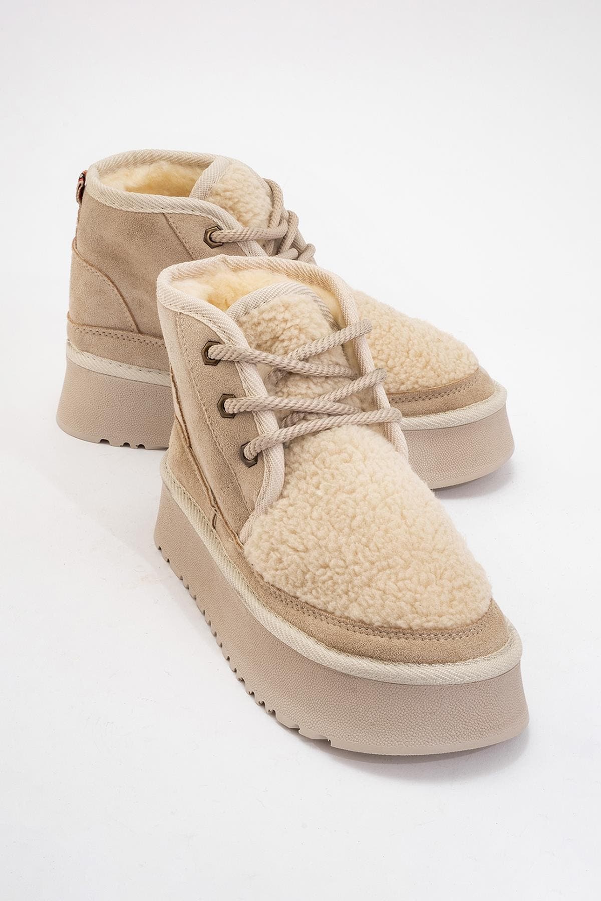 Beige Suede Faux Leather