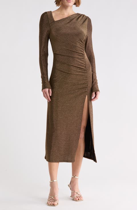 Agnes Asymmetric Long Sleeve Dress
