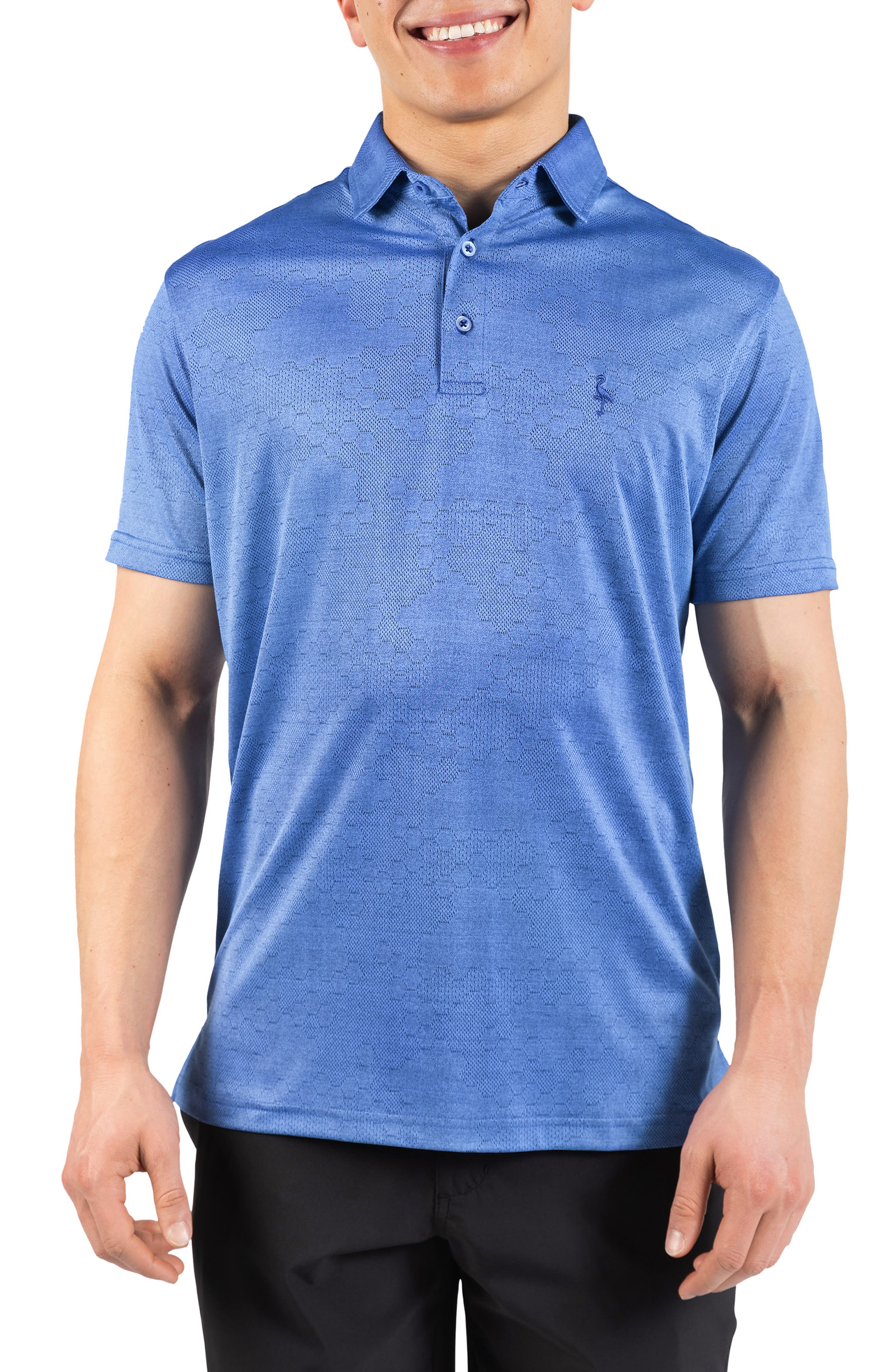TailorByrd Honeycomb Textured Performance Polo