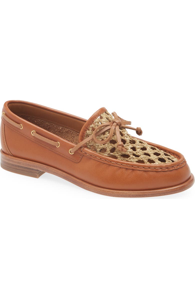 rag & bone Carter Boat Shoe, Main, color, Light Natural Woven
