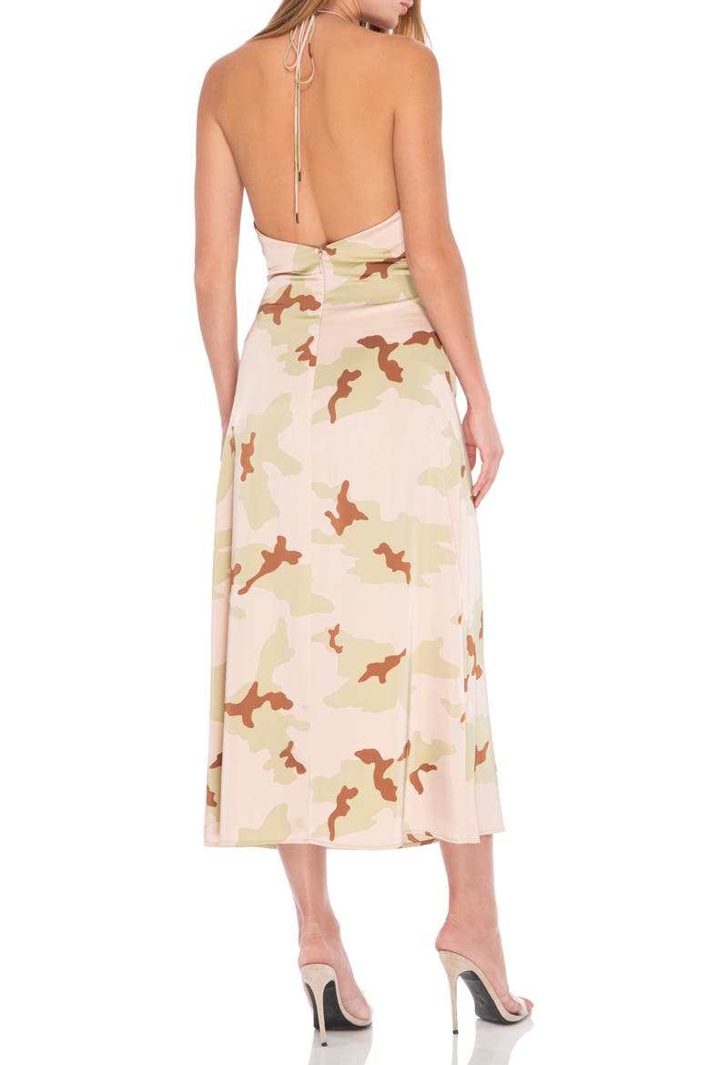 Radish Satin Midi Slipdress, Alternate, color, NEUTRAL CAMO