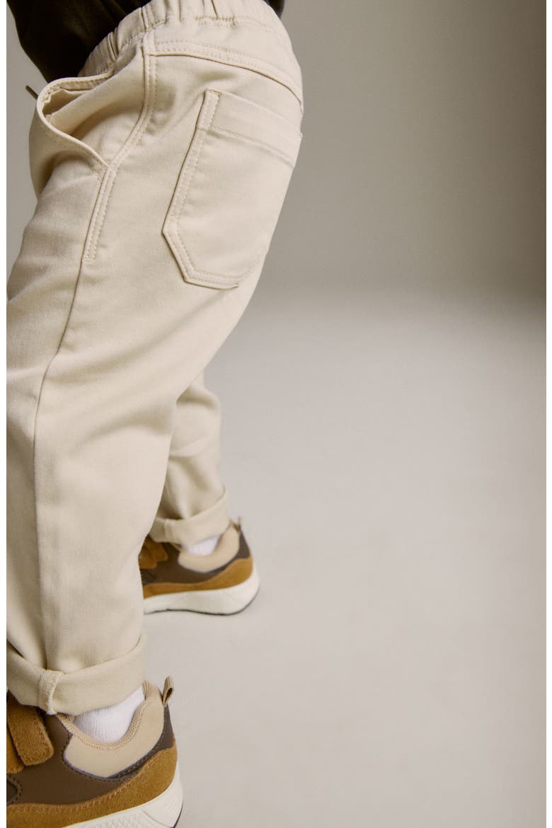 Kids' Drawstring Denim Pants, Alternate, color, NATURAL