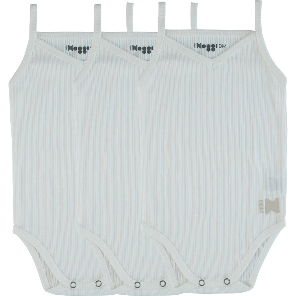 Noggiwear Ribbed Boys Bodysuit In Off-white