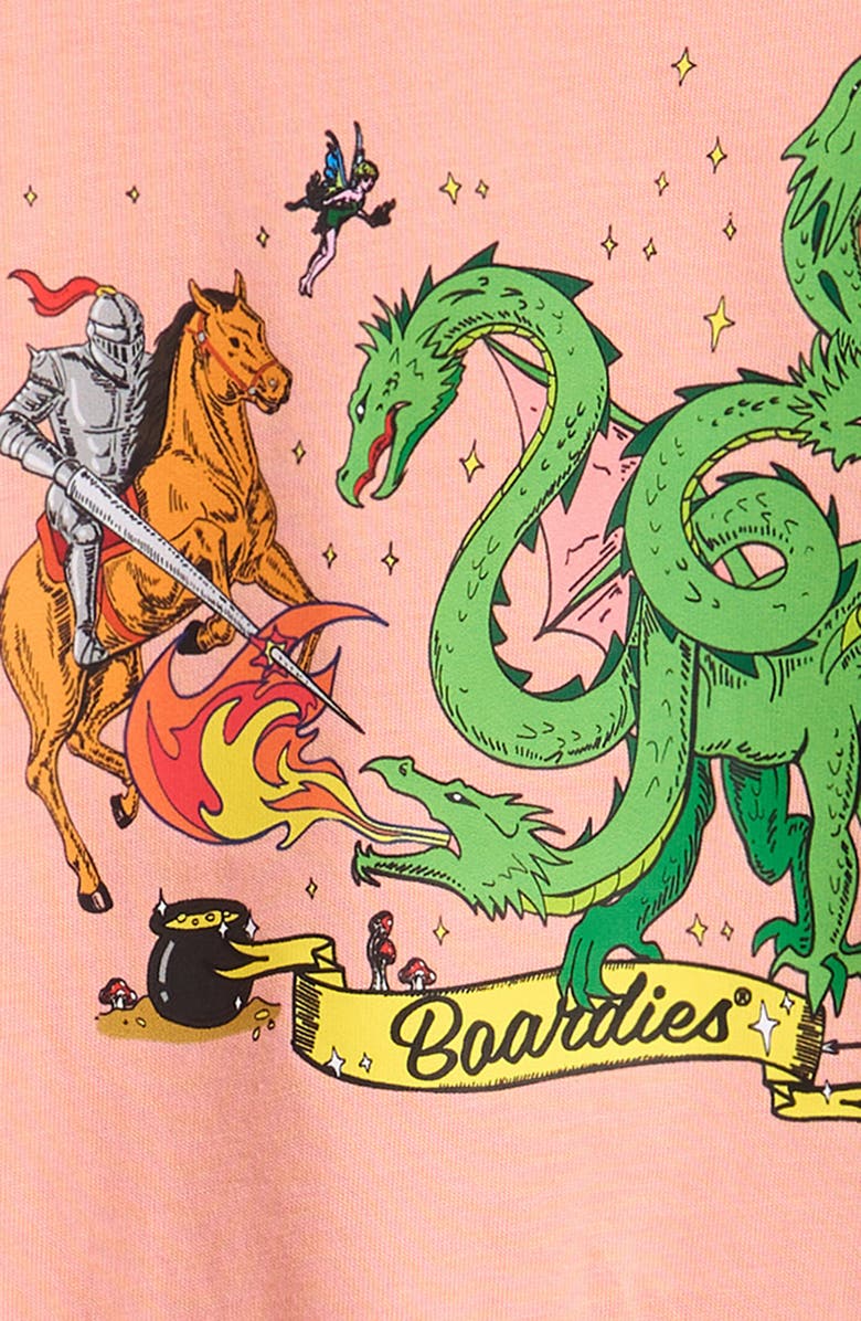 Boardies Kids' Fantasy Folk Cotton Graphic T-Shirt, Alternate, color, Peach