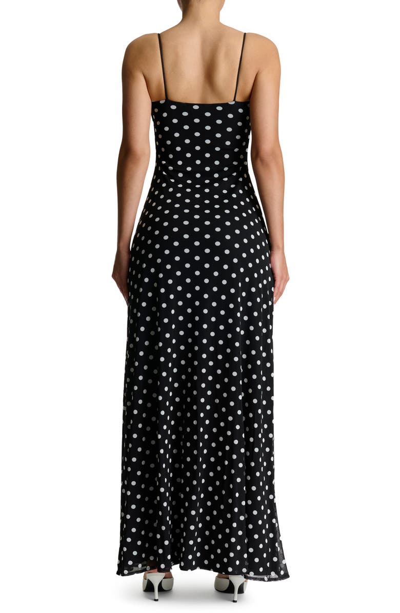 Naked Wardrobe Polka Dot Maxi Dress, Alternate, color, 