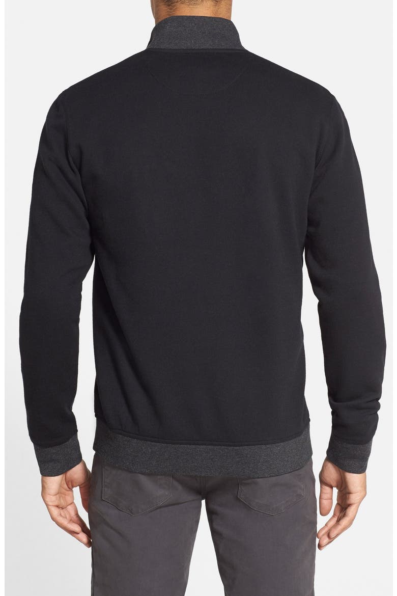 'Newbevy' Quarter Zip Sweatshirt, Alternate, color, BLACK