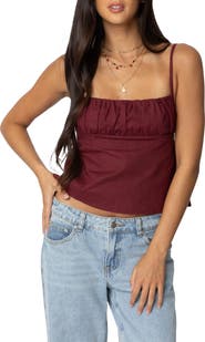 EDIKTED Open Back Cotton Top