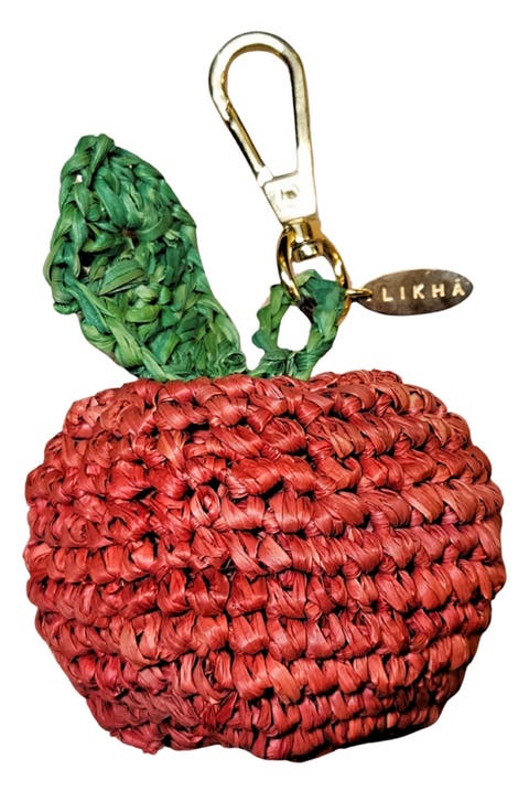 NYC Big Apple Raffia Bag Charm
