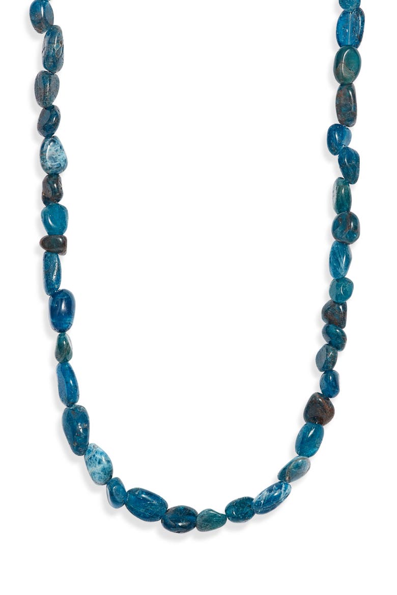 Xanthe Apatite Beaded Necklace, Main, color, BLUE