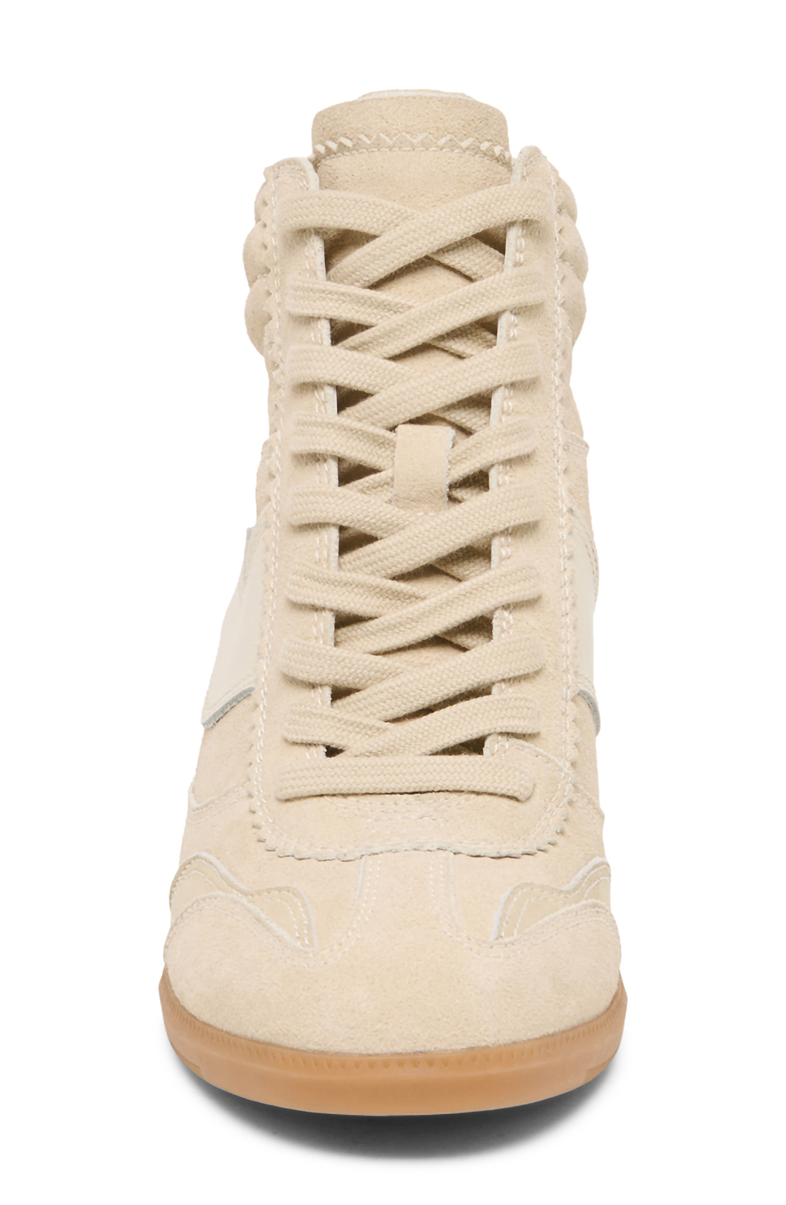 Issac High Top Wedge Sneaker, Alternate, color, OATMEAL SUEDE