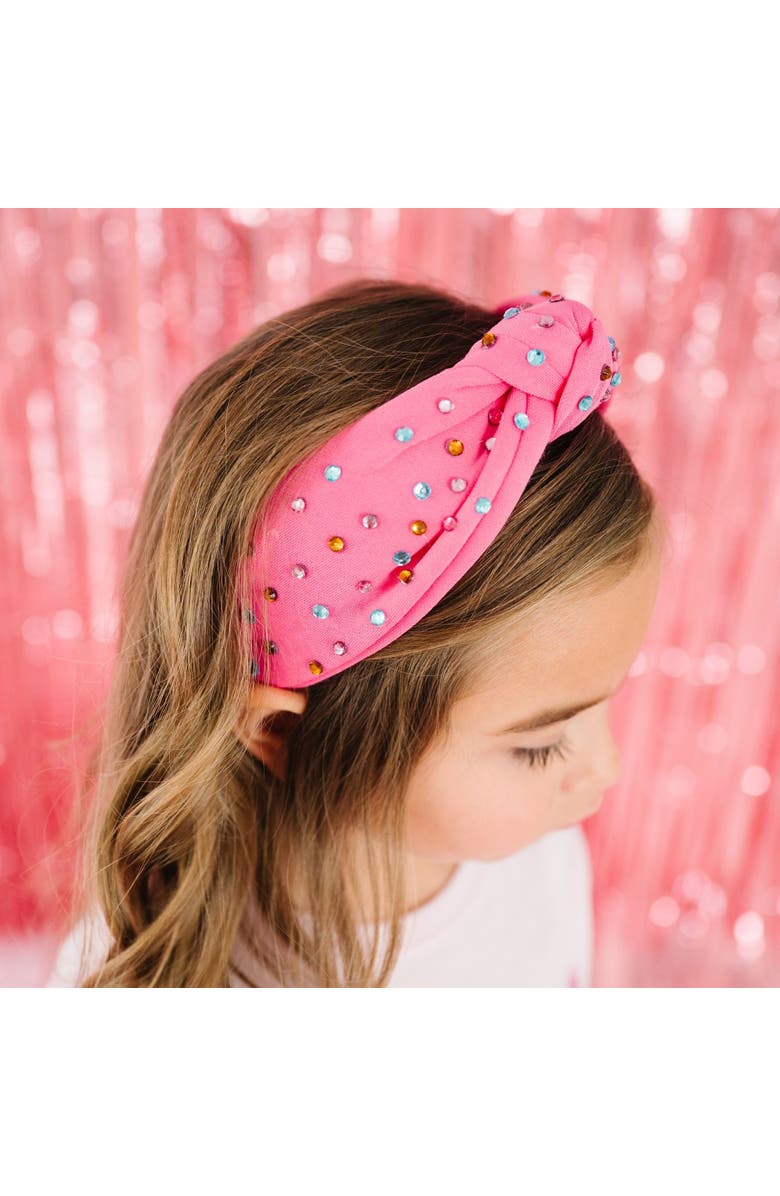 Sweet Wink Raspberry Rhinestone Headband, Alternate, color, Raspberry
