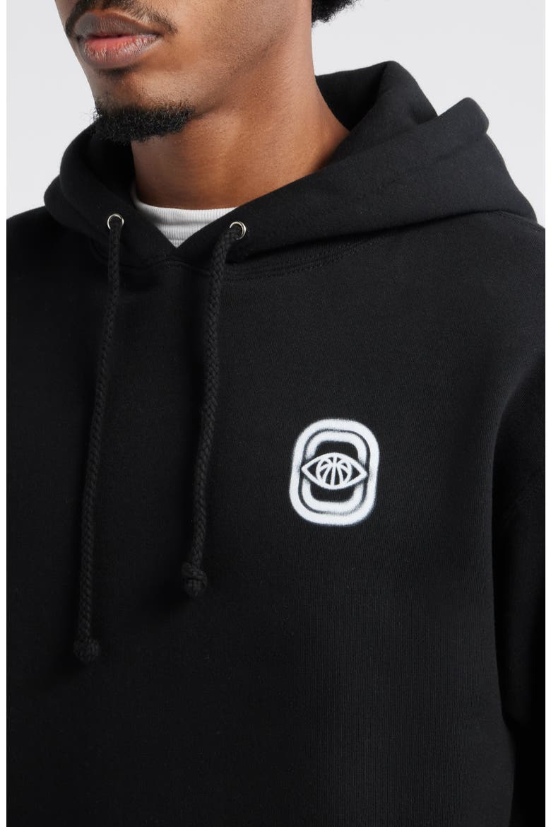 Vision Test Graphic Print Hoodie, Alternate, color, BLACK