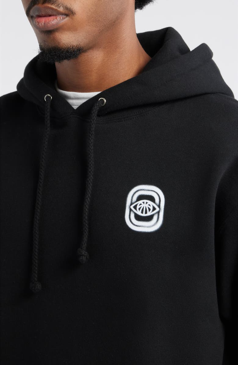 OVERTIME Vision Test Graphic Print Hoodie, Alternate, color, Black