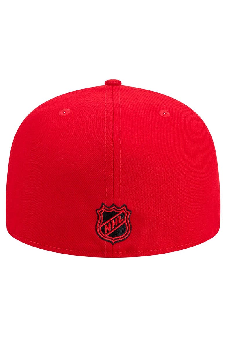 Men's New Era Red Carolina Hurricanes Core 59FIFTY Fitted Hat, Alternate, color, Red
