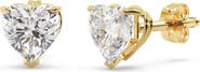 ALLUREZ 1.00ct Heart-Cut Lab Diamond Stud Earrings 14kt