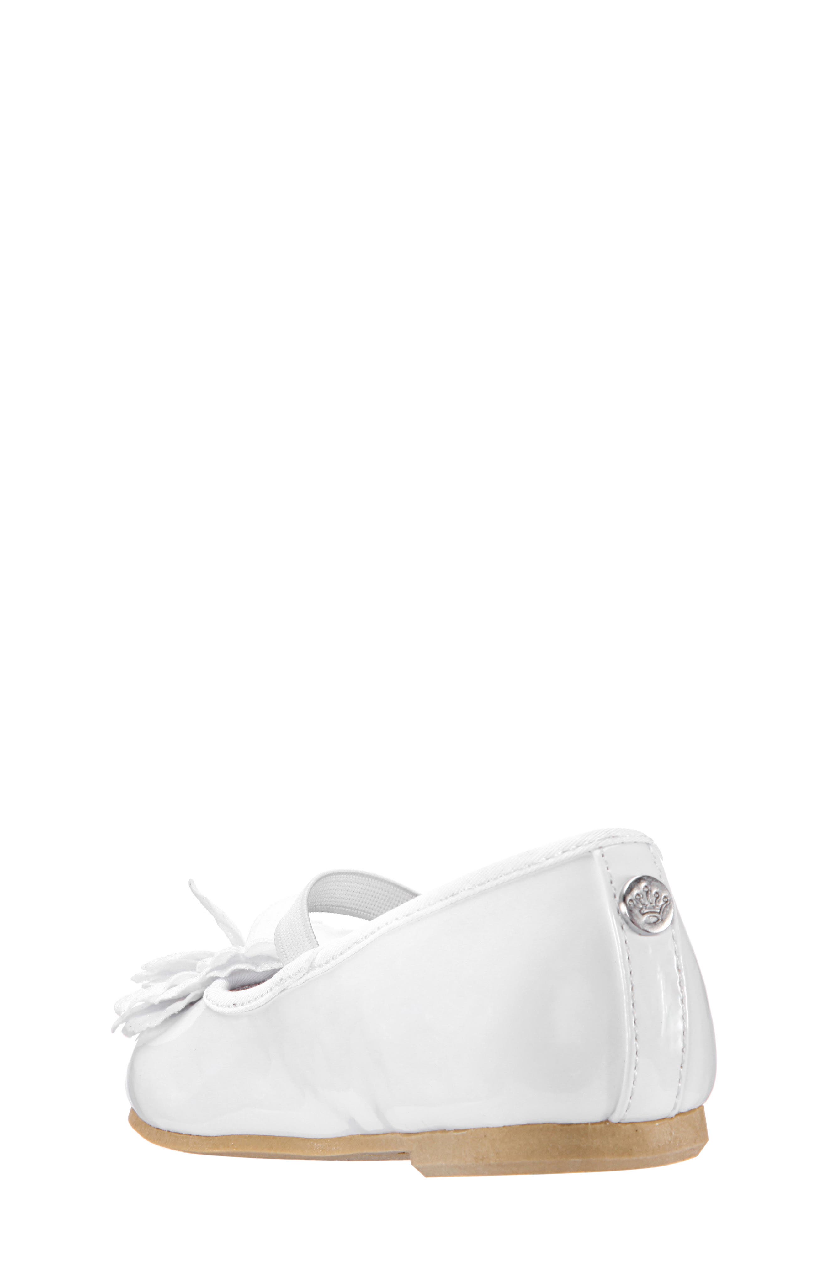 Estela Glitter Flat, Alternate, color, WHITE PATENT