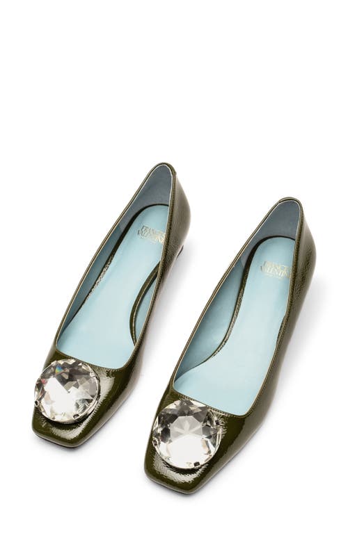 Frances Valentine Mary Square Toe Pump In Green