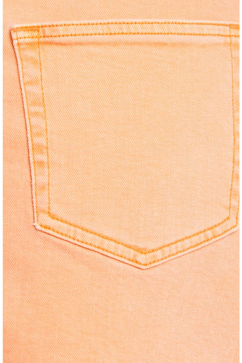Cutoff Denim Miniskirt, Alternate, color, ORANGE CRUSH