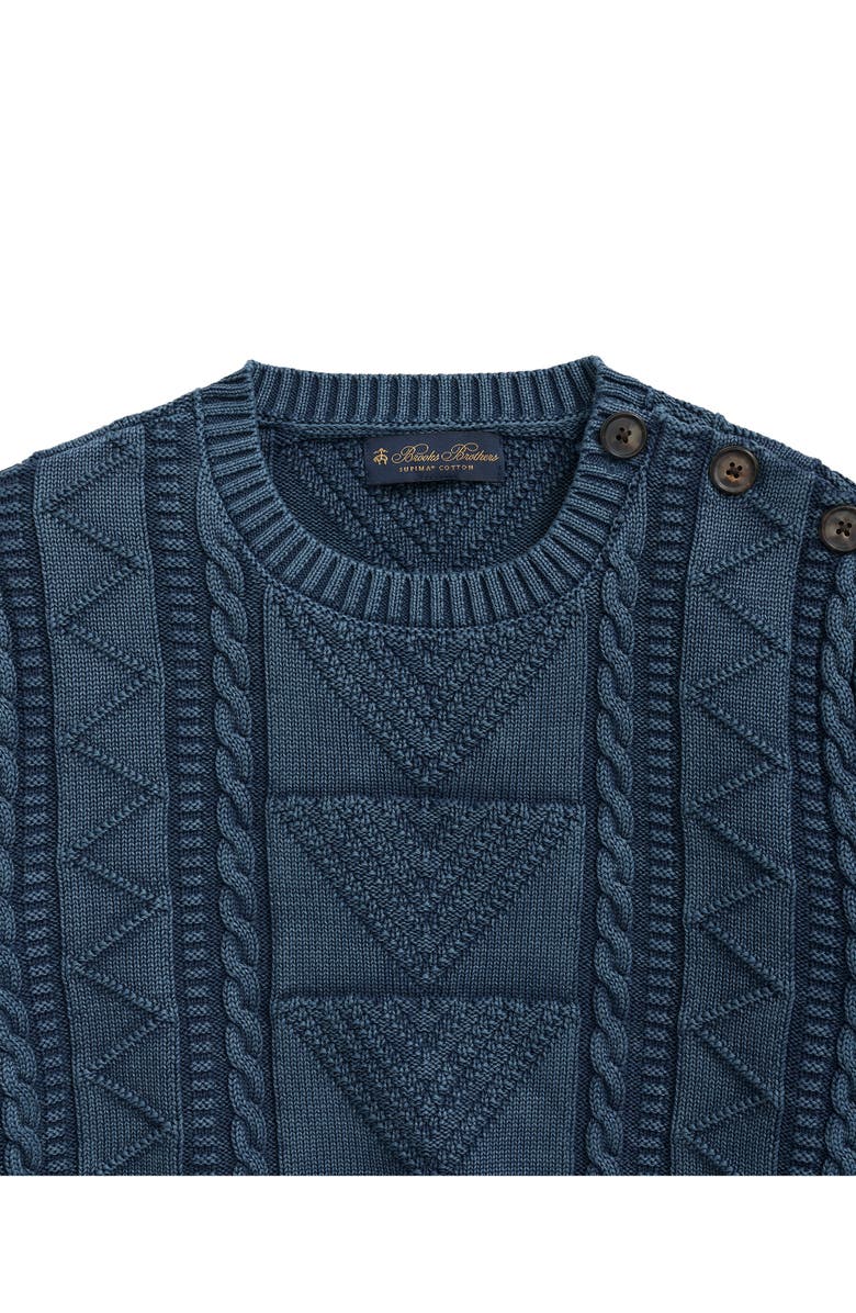 Brooks Brothers Supima<sup>®</sup> Cotton Indigo Sweater, Alternate, color, 