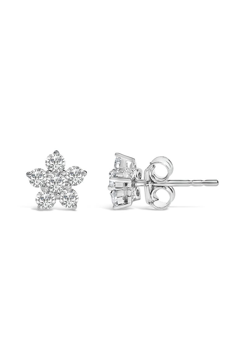 10K Gold 1/2 Cttw Lab Grown Diamond Star Stud Earrings, Alternate, color, White